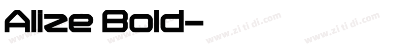 Alize Bold字体转换